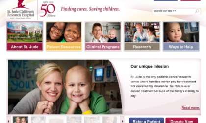 Website for Saint Jude Childrens' Research Hospital