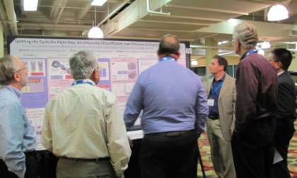 Dr. Oded Tour explain the Tour Engine at the poster presentation of 2011 DEER