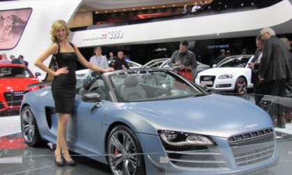Audi R8 GT Spyder and model were both classy at NAIAS 2012