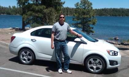 Seth Valentine, Chevy Sonic Quality Manager, at the Tonto National Forest in AZ.