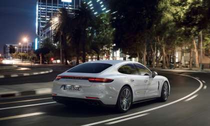 Porsche will unveil two Panamera sports-sedans next month in Geneva. It is the first time hybrids will be the automaker's flagships.