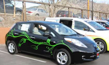A 2012 Nissan Leaf promoting Boulder Nissan. Photo by Don Bain