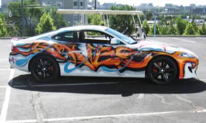 The 2012 Jaguar XK lavishly painted - side