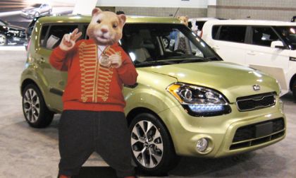 The 2013 Kia Soul with Hamster spokesrodent standup. Photo © 2013 Don Bain