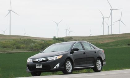 A 2012 Camry Hybrid before Kansas Wind generators. Photo © 2012 by Don Bain