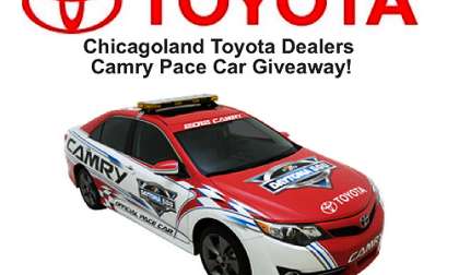 The image from the Toyota Camry Pace Car web page. Courtesy of Toyota. 