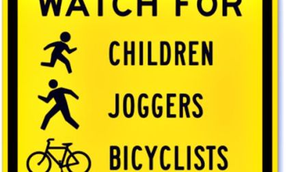 A warning sign pointing out some of the things you don't want to hit