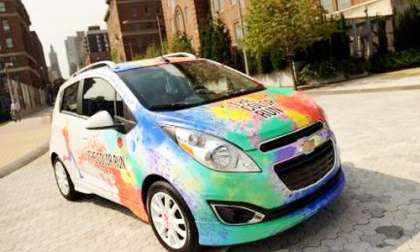 The Chevy Spark Color Run Pace Car. Photo courtesy of Chevrolet. 