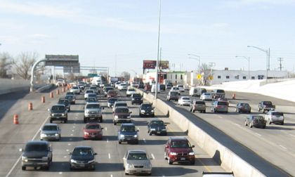 Rush hour on I-25 in Denver. Photo © 2013 by Don Bain