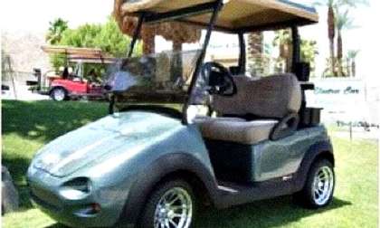 This cart evokes the look of Euro coupes. 