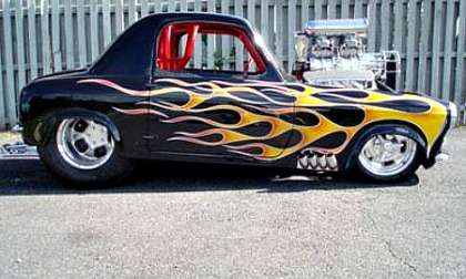 A Hot Rod with flame graphic for sale at HotRod.com.