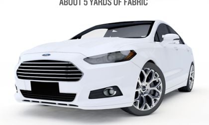 Each Ford Fusion uses 5 yards of recycled fabric. Image courtesy of Ford