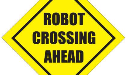 ROBOT CROSSING AHEAD. Graphic © 2012 Don Bain