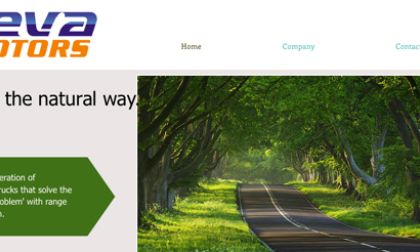 The Teva Motors home page. 