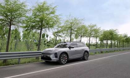 Stylish NIO ES6 electric vehicle side view
