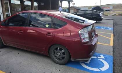 2007 Toyota Prius Red Side Shot Parked