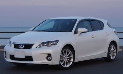 2011 Lexus CT200h Japan model white full shot dusk
