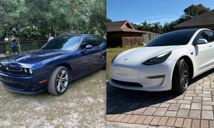 Dodge Challenger to a Tesla Model 3