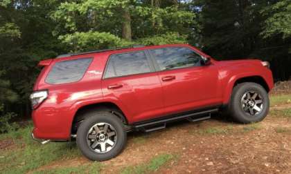 2019 Toyota 4Runner red color from a side view