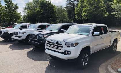 2019 Toyota Tacoma TRD Trucks on a Parking Lot