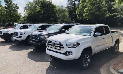 2019 Toyota Tacoma TRD Trucks on a Parking Lot
