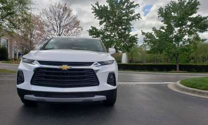 2020 Chevrolet Blazer 3LT Leather AWD, front view and white color