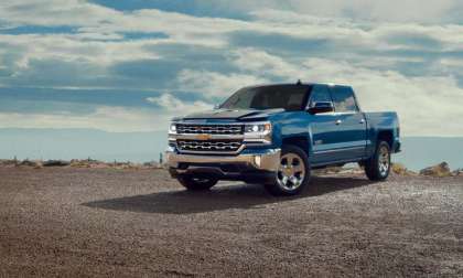 2020 Chevrolet Silverado pickup truck, blue color 1200x675