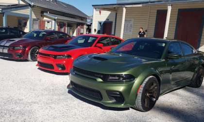 2020 Dodge Charger Widebody Test Cars in multiple colors