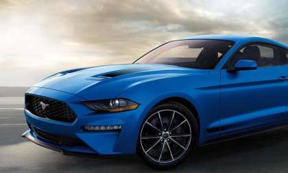 2020 Ford EcoBoost Mustang blue color