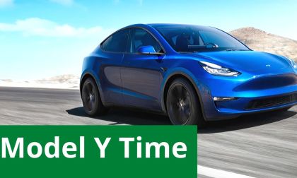 Blue Tesla Model Y 2020