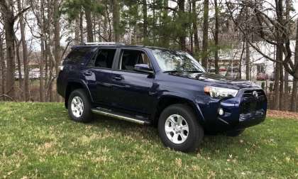 2020 Toyota 4Runner SR5 Nautical Blue profile and front end