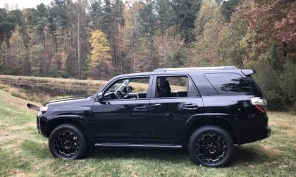 2020 Toyota 4Runner XP Gunner package midnight black metallic profile view