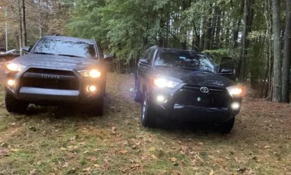 2020 Toyota 4Runner SR5 Premium Magnetic Gray 2021 Toyota 4Runner SR5 Premium Midnight Black front end