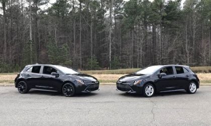 2020 Toyota Corolla Hatchback SE Nightshade Midnight Black profile 2020 Corolla Hatchback SE Midnight Black