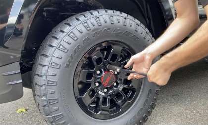 2020 Toyota Tacoma SR5 Midnight Black how to install wheel locks