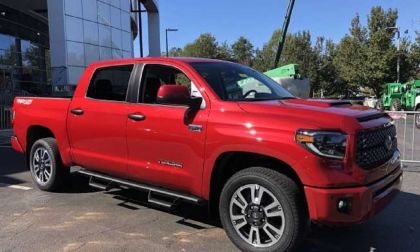 2020 Toyota Tundra Barcelona Red profile view