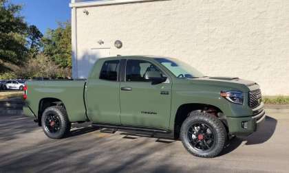 2020 Toyota Tundra TRD Pro Double Cab Army Green profile view