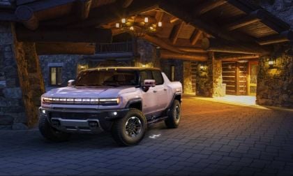 HUmmer EV pickup night shot