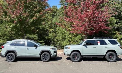 2021 Toyota RAV4 TRD Off-Road Lunar Rock profile view 2021 Toyota 4Runner TRD Pro Lunar Rock profile view