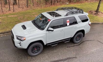 2021 Toyota 4Runner TRD Pro Lunar Rock overhead view profile view front end