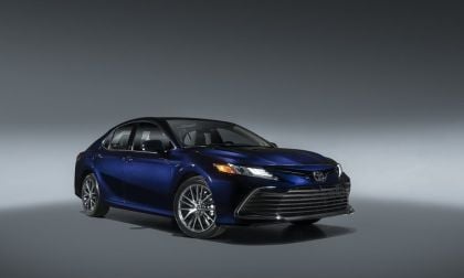 2021 Toyota Camry XLE Blueprint color front end profile