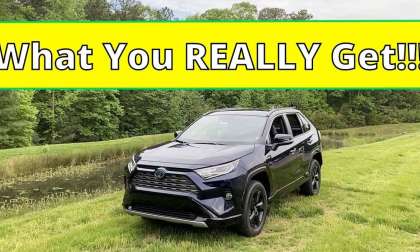 2021 Toyota RAV4 XSE Hybrid Blueprint front end and profile view