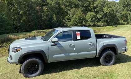 2021 Toyota Tacoma TRD Pro Lunar Rock front end profile view