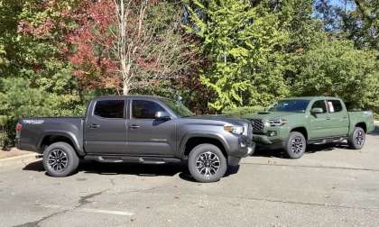 2021 Toyota Tacoma TRD Sport Magnetic Gray Metallic Army Green profile view