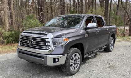 2021 Toyota Tundra 1794 Edition Magnetic Gray front end profile view