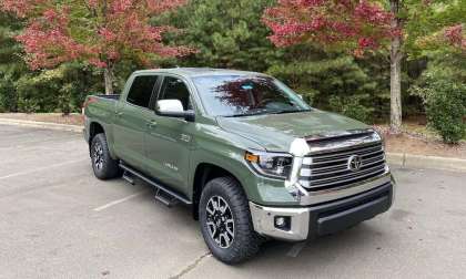 2021 Toyota Tundra TRD Off-Road Army Green profile view front end