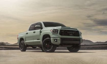 2021 Toyota Tundra TRD Pro Lunar Rock front end profile view