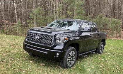 2021 Toyota Tundra TRD Sport Midnight Black Metallic Profile view front end