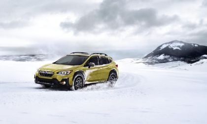 2022 Subaru Crosstrek driving in the snow