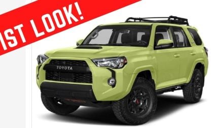 2022 Toyota 4Runner TRD Pro Lime Rush profile view front end